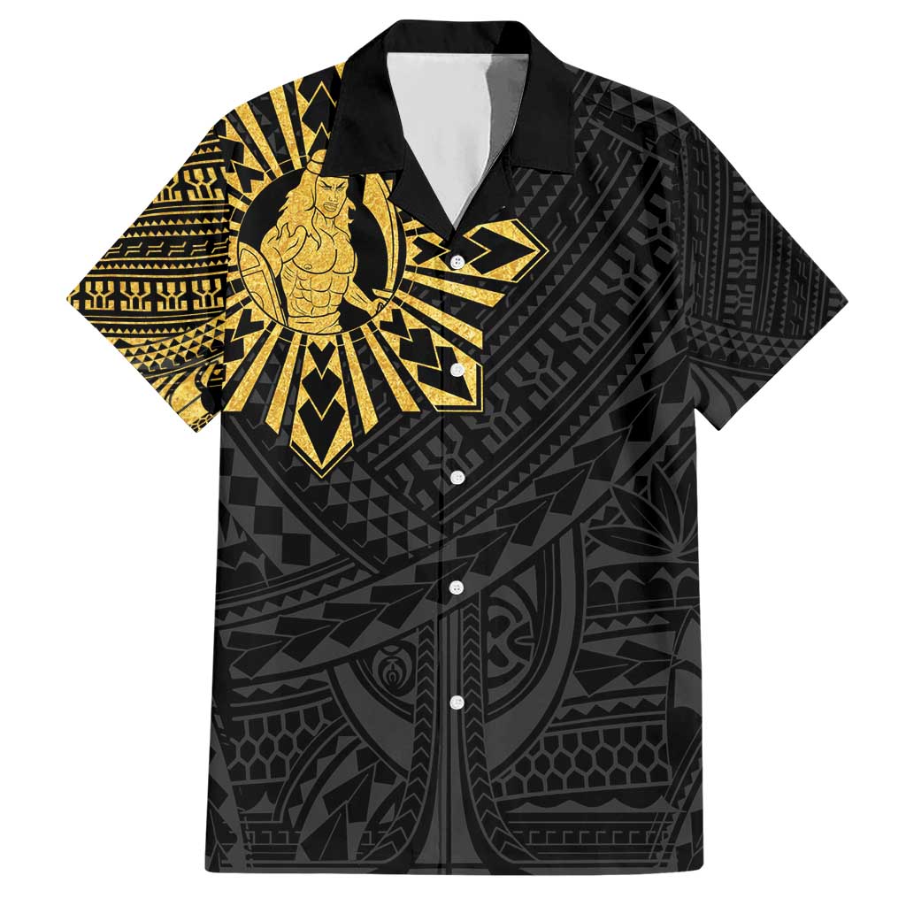 Philippines Tribal Hawaiian Shirt King Lapu Lapu Gold Version