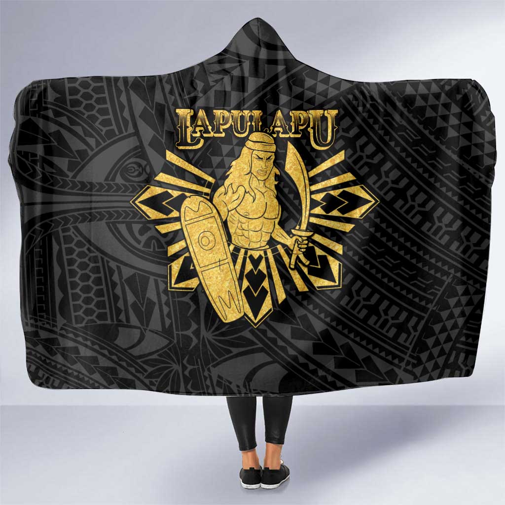 Philippines Tribal Hooded Blanket King Lapu Lapu Gold Version