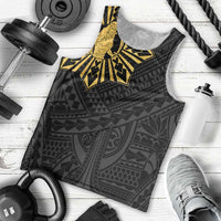 Philippines Tribal Men Tank Top King Lapu Lapu Gold Version