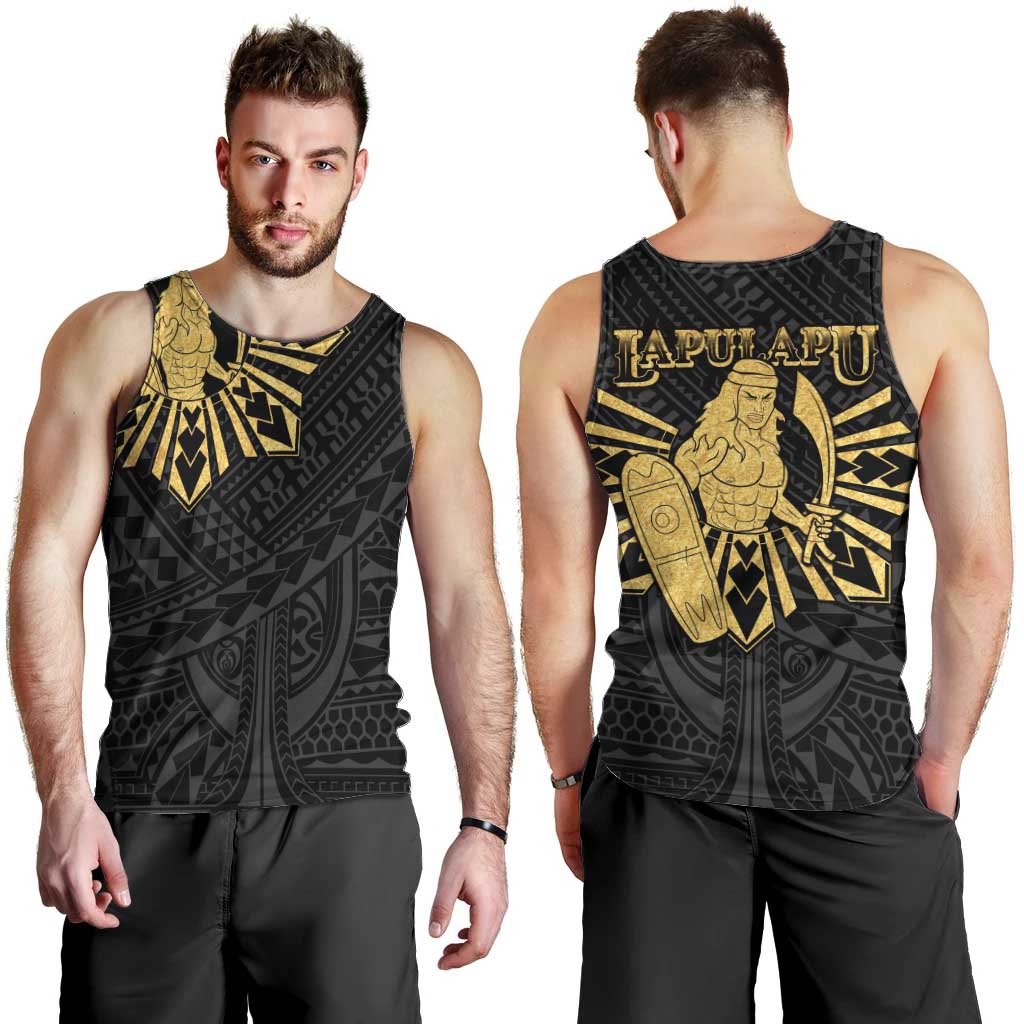 Philippines Tribal Men Tank Top King Lapu Lapu Gold Version
