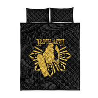 Philippines Tribal Quilt Bed Set King Lapu Lapu Gold Version