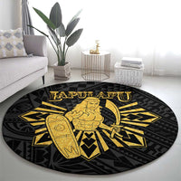 Philippines Tribal Round Carpet King Lapu Lapu Gold Version