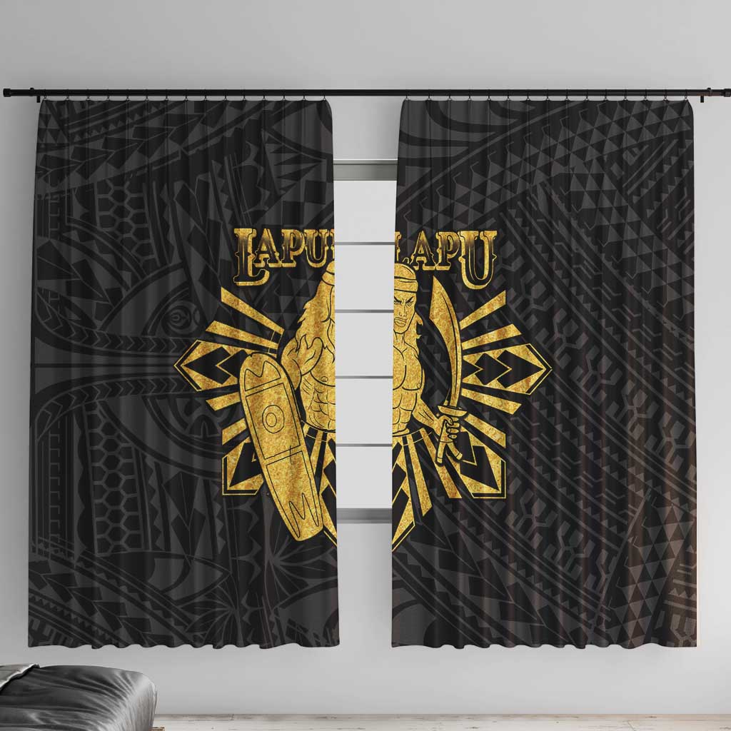 Philippines Tribal Window Curtain King Lapu Lapu Gold Version