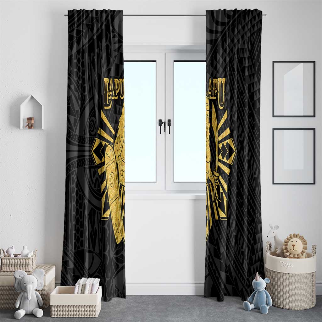 Philippines Tribal Window Curtain King Lapu Lapu Gold Version