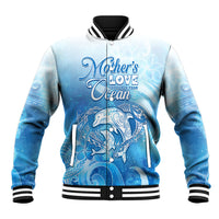 Mother's Love Is Deeper Than Ocean Baseball Jacket Polynesian Style LT05 Unisex Blue - Polynesian Pride