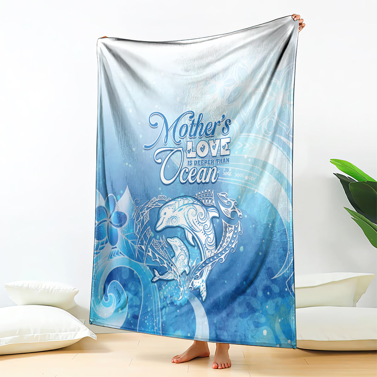 Mother's Love Is Deeper Than Ocean Blanket Polynesian Style LT05 - Polynesian Pride