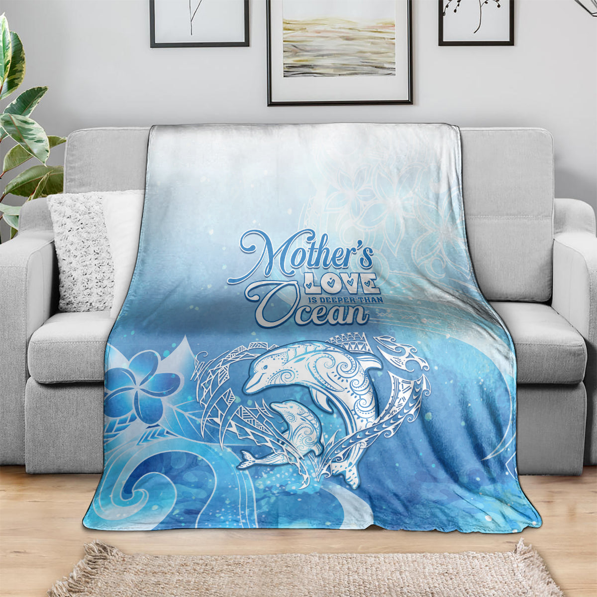 Mother's Love Is Deeper Than Ocean Blanket Polynesian Style LT05 - Polynesian Pride