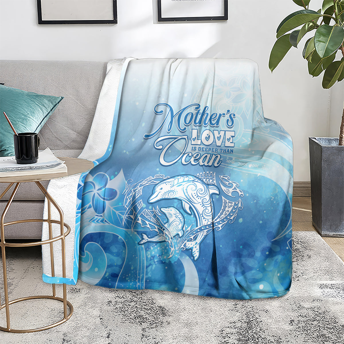 Mother's Love Is Deeper Than Ocean Blanket Polynesian Style LT05 - Polynesian Pride