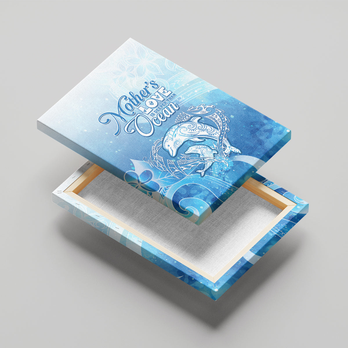 Mother's Love Is Deeper Than Ocean Canvas Wall Art Polynesian Style