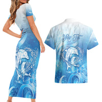 Mother's Love Is Deeper Than Ocean Couples Matching Short Sleeve Bodycon Dress and Hawaiian Shirt Polynesian Style