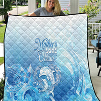 Mother's Love Is Deeper Than Ocean Quilt Polynesian Style LT05 Blue - Polynesian Pride