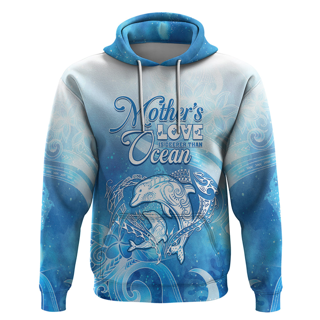 Mother's Love Is Deeper Than Ocean Zip Hoodie Polynesian Style