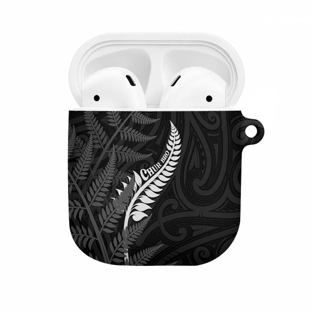 New Zealand Chur Bro AirPods Case Maori Koru With Silver Fern
