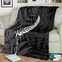 New Zealand Chur Bro Blanket Maori Koru With Silver Fern