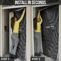 Personalised New Zealand Chur Bro Door Cover Maori Koru With Silver Fern LT05 - Polynesian Pride
