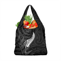 New Zealand Chur Bro Grocery Bag Maori Koru With Silver Fern LT05 1-pack One Size Black - Polynesian Pride