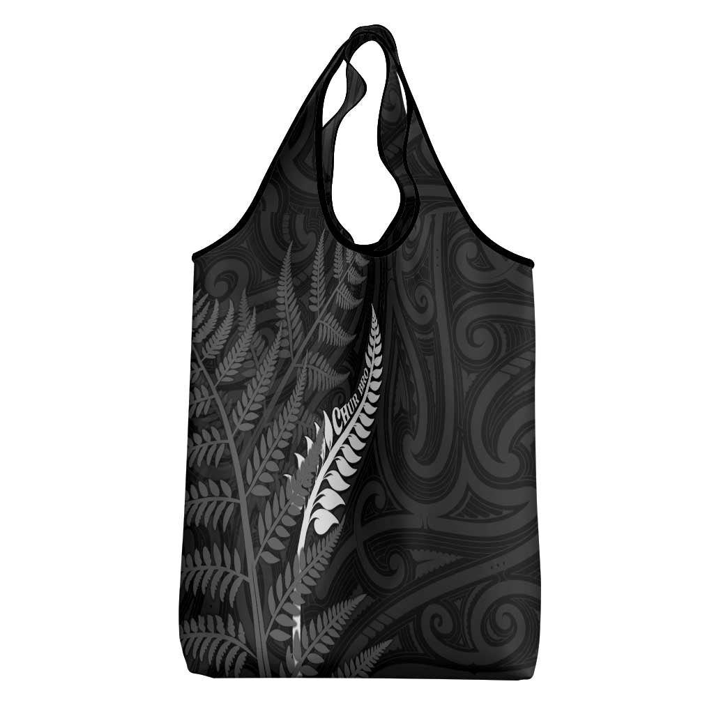 New Zealand Chur Bro Grocery Bag Maori Koru With Silver Fern LT05 - Polynesian Pride