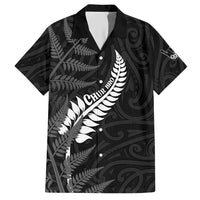 Personalised New Zealand Chur Bro Hawaiian Shirt Maori Koru With Silver Fern LT05 Black - Polynesian Pride