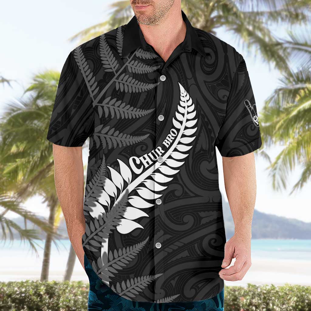 Personalised New Zealand Chur Bro Hawaiian Shirt Maori Koru With Silver Fern LT05 - Polynesian Pride