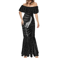 Personalised New Zealand Chur Bro Mermaid Dress Maori Koru With Silver Fern LT05 - Polynesian Pride