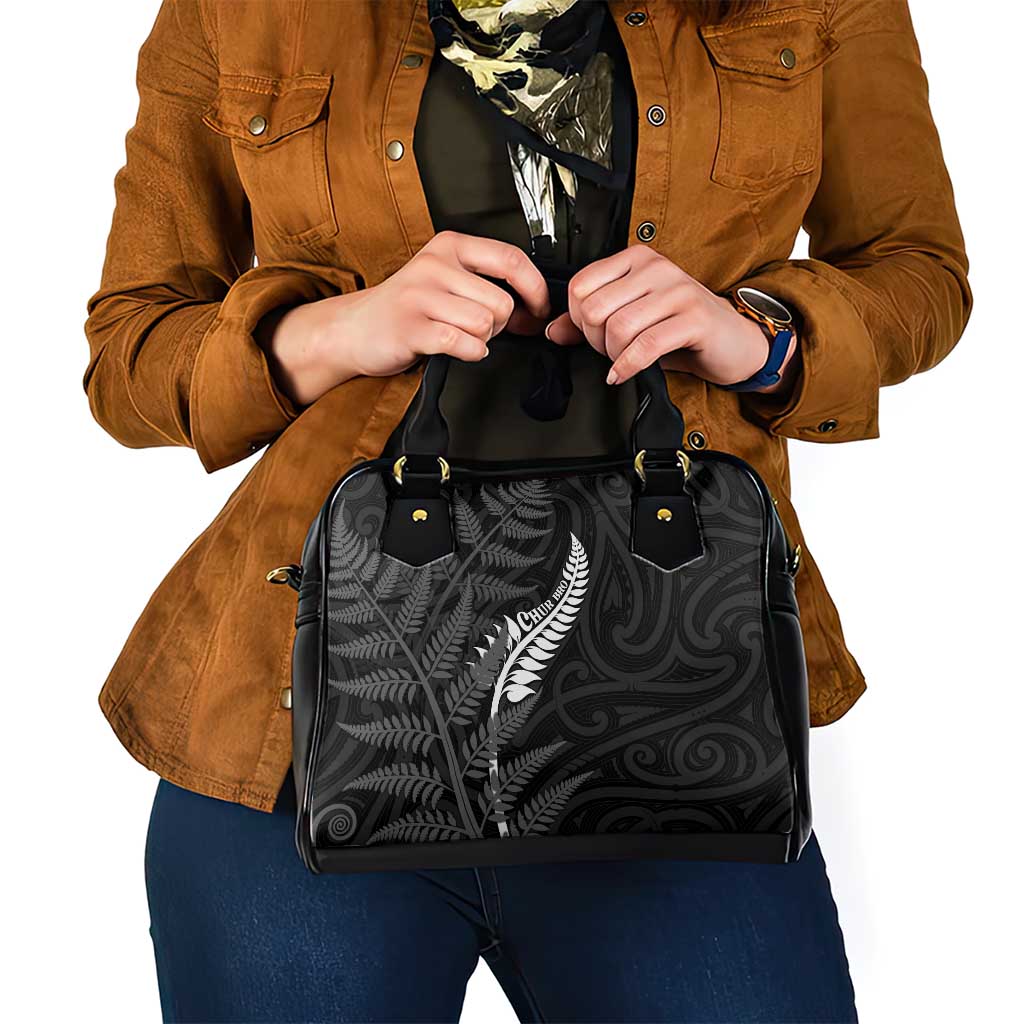 New Zealand Chur Bro Shoulder Handbag Maori Koru With Silver Fern LT05 - Polynesian Pride