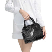 New Zealand Chur Bro Shoulder Handbag Maori Koru With Silver Fern LT05 - Polynesian Pride