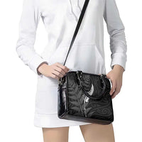 New Zealand Chur Bro Shoulder Handbag Maori Koru With Silver Fern LT05 - Polynesian Pride
