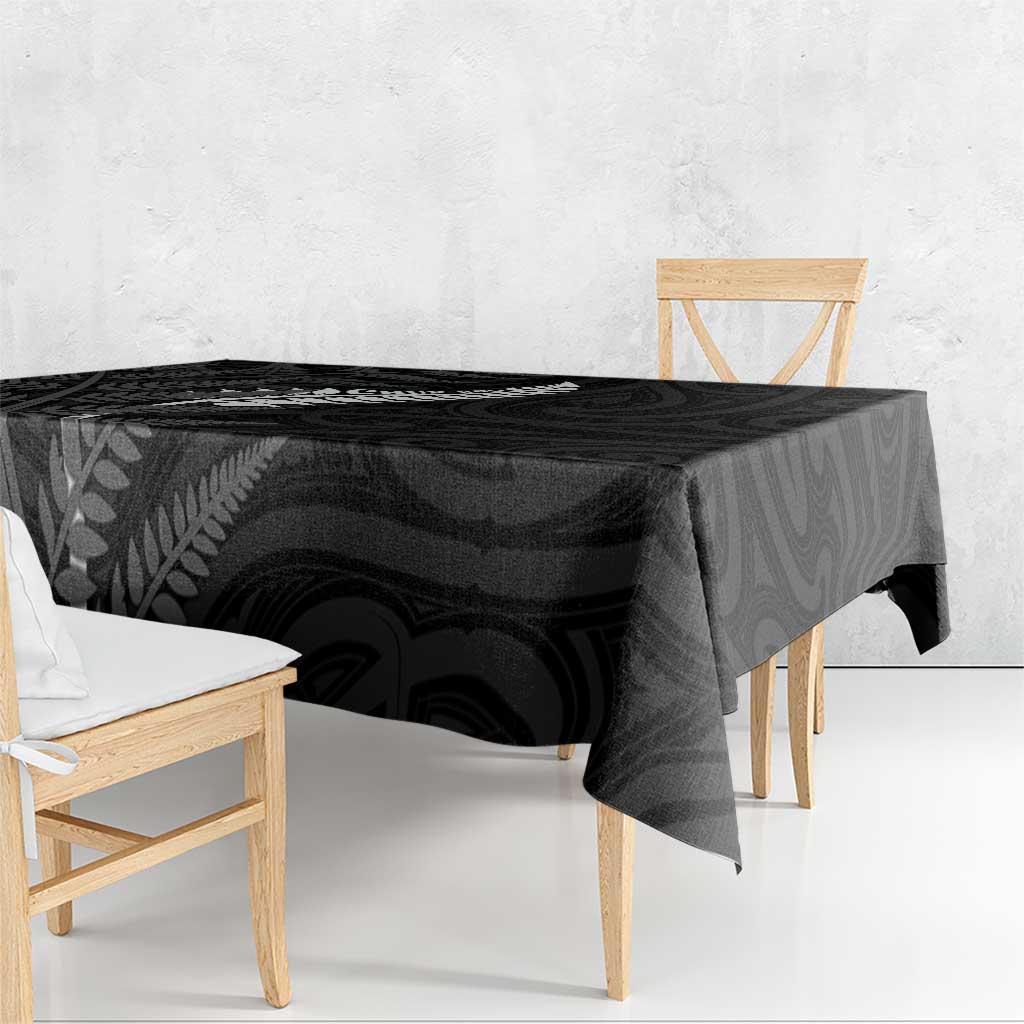 New Zealand Chur Bro Tablecloth Maori Koru With Silver Fern