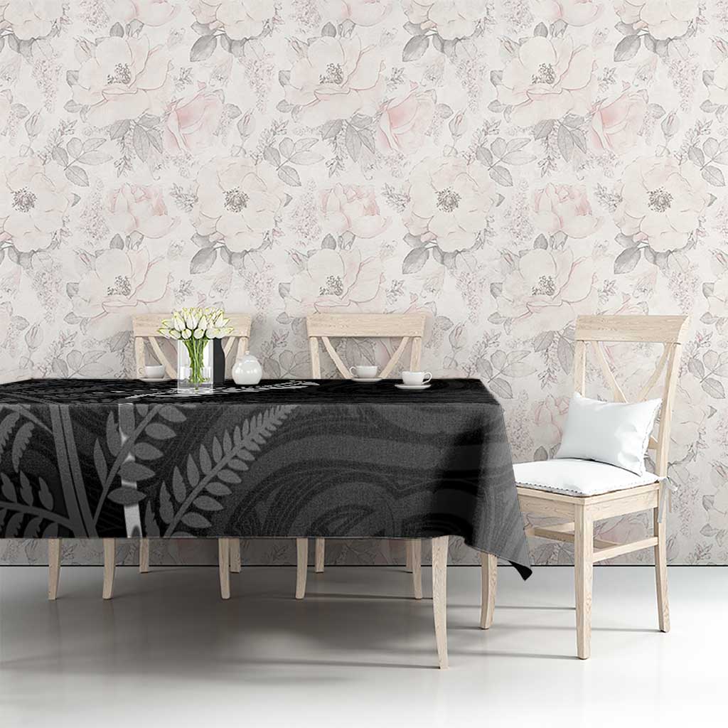 New Zealand Chur Bro Tablecloth Maori Koru With Silver Fern