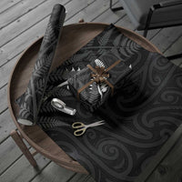 New Zealand Chur Bro Wrapping Paper Maori Koru With Silver Fern