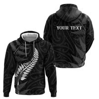 Personalised New Zealand Chur Bro Zip Hoodie Maori Koru With Silver Fern LT05 - Polynesian Pride