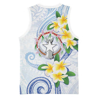 Northern Mariana Islands Chamorro Basketball Jersey Plumeria Curves Style White Version LT05 - Polynesian Pride