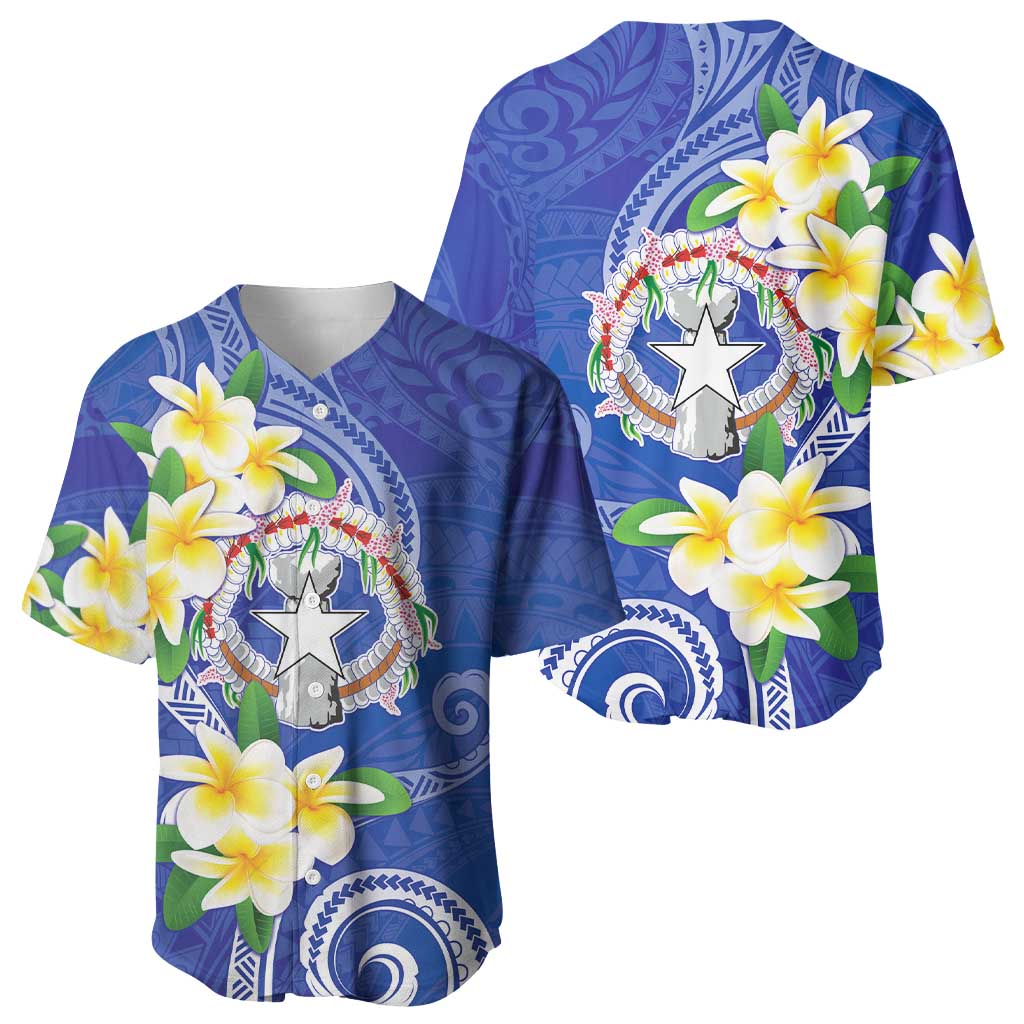 Northern Mariana Islands Chamorro Baseball Jersey Plumeria Curves Style Navy Version