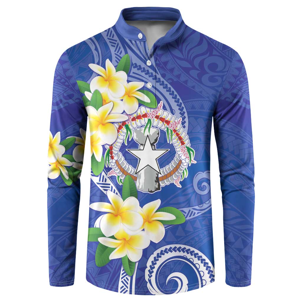Northern Mariana Islands Chamorro Button Sweatshirt Plumeria Curves Style Navy Version