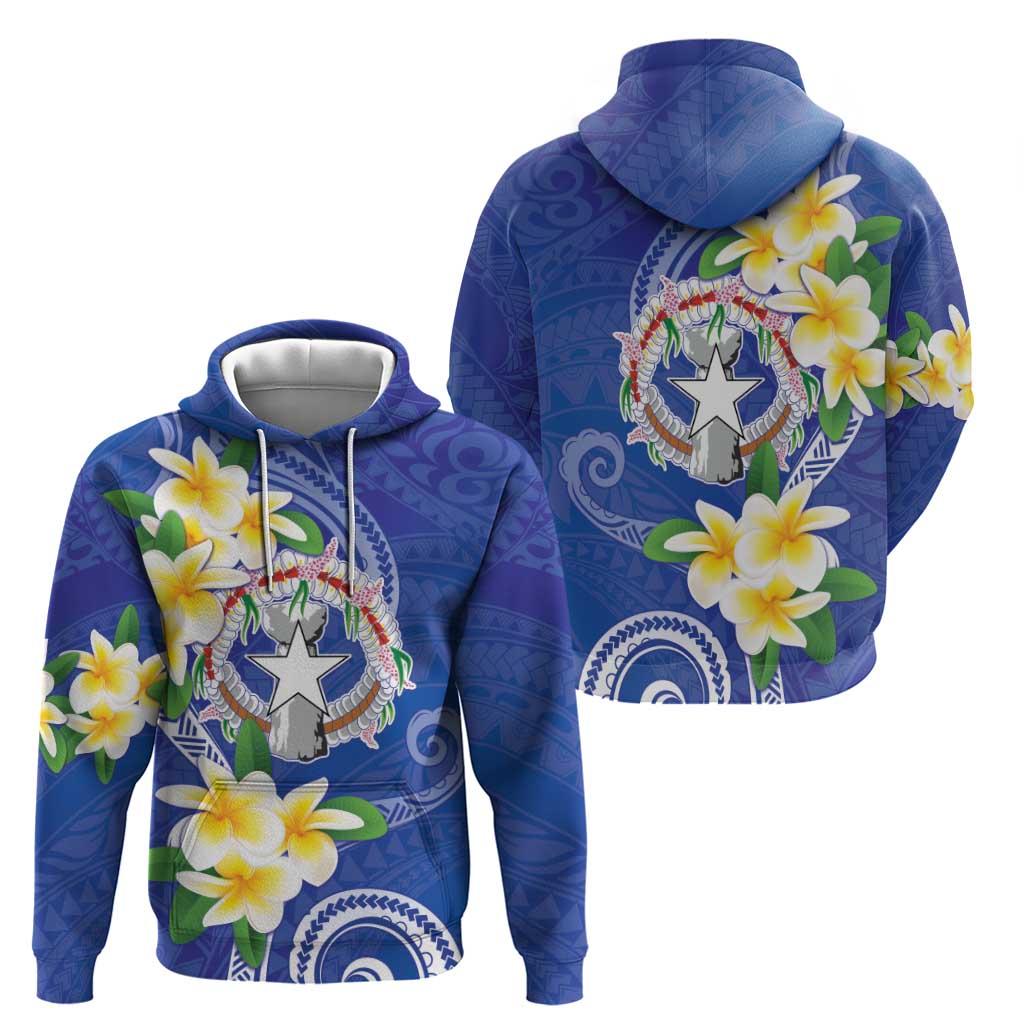 Northern Mariana Islands Chamorro Zip Hoodie Plumeria Curves Style Navy Version