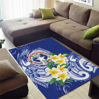 Northern Mariana Islands Area Rug Polynesian Pattern With Frangipani LT05 - Polynesian Pride
