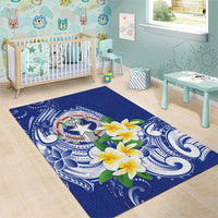 Northern Mariana Islands Area Rug Polynesian Pattern With Frangipani LT05 - Polynesian Pride