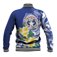 Northern Mariana Islands Baseball Jacket Polynesian Pattern With Frangipani LT05 - Polynesian Pride