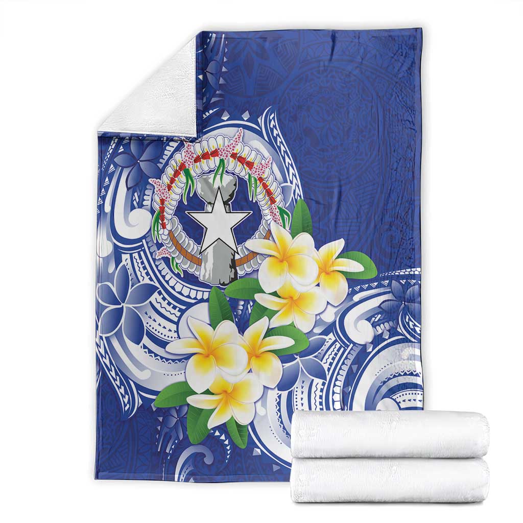 Northern Mariana Islands Blanket Polynesian Pattern With Frangipani