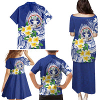 Northern Mariana Islands Family Matching Puletasi and Hawaiian Shirt Polynesian Pattern With Frangipani LT05 - Polynesian Pride