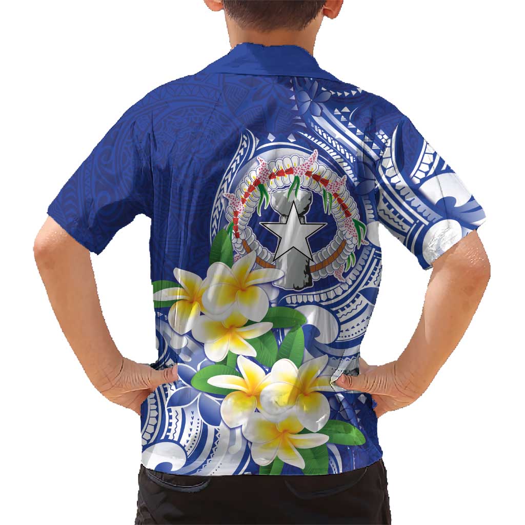 Northern Mariana Islands Family Matching Short Sleeve Bodycon Dress and Hawaiian Shirt Polynesian Pattern With Frangipani LT05 - Polynesian Pride
