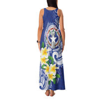 Northern Mariana Islands Family Matching Tank Maxi Dress and Hawaiian Shirt Polynesian Pattern With Frangipani LT05 - Polynesian Pride