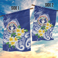Northern Mariana Islands Garden Flag Polynesian Pattern With Frangipani LT05 - Polynesian Pride