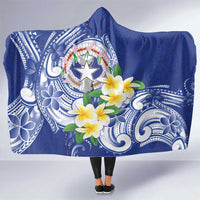 Northern Mariana Islands Hooded Blanket Polynesian Pattern With Frangipani