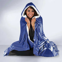Northern Mariana Islands Hooded Blanket Polynesian Pattern With Frangipani