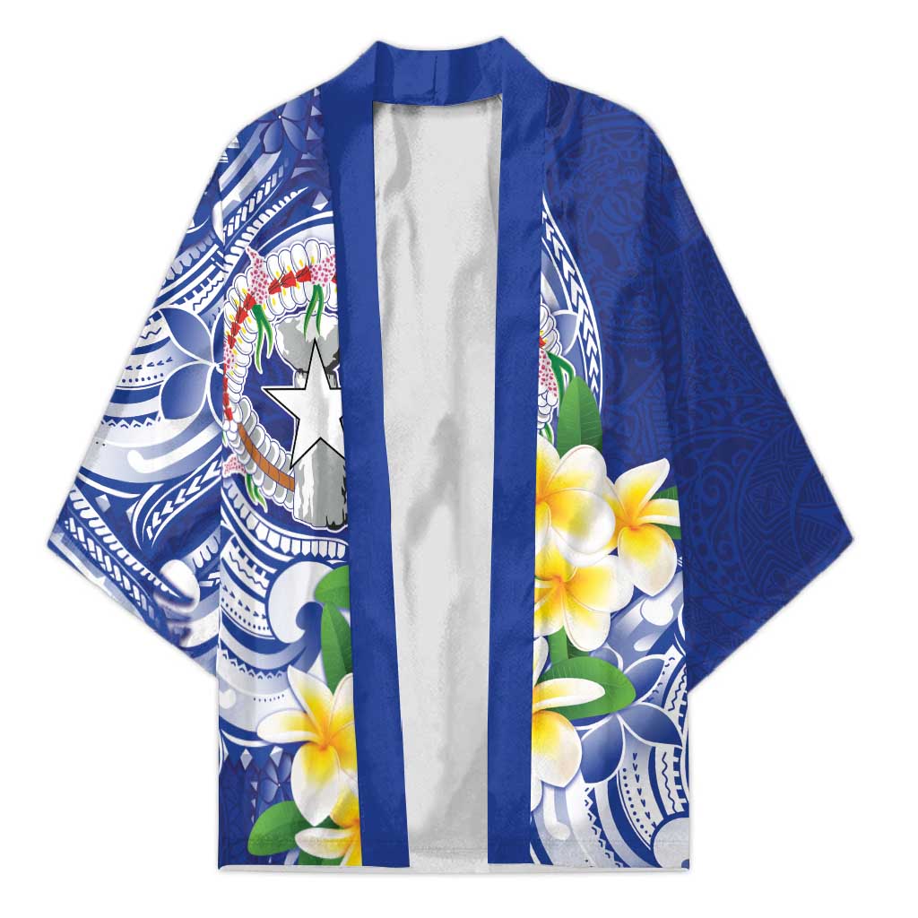 Northern Mariana Islands Kimono Polynesian Pattern With Frangipani