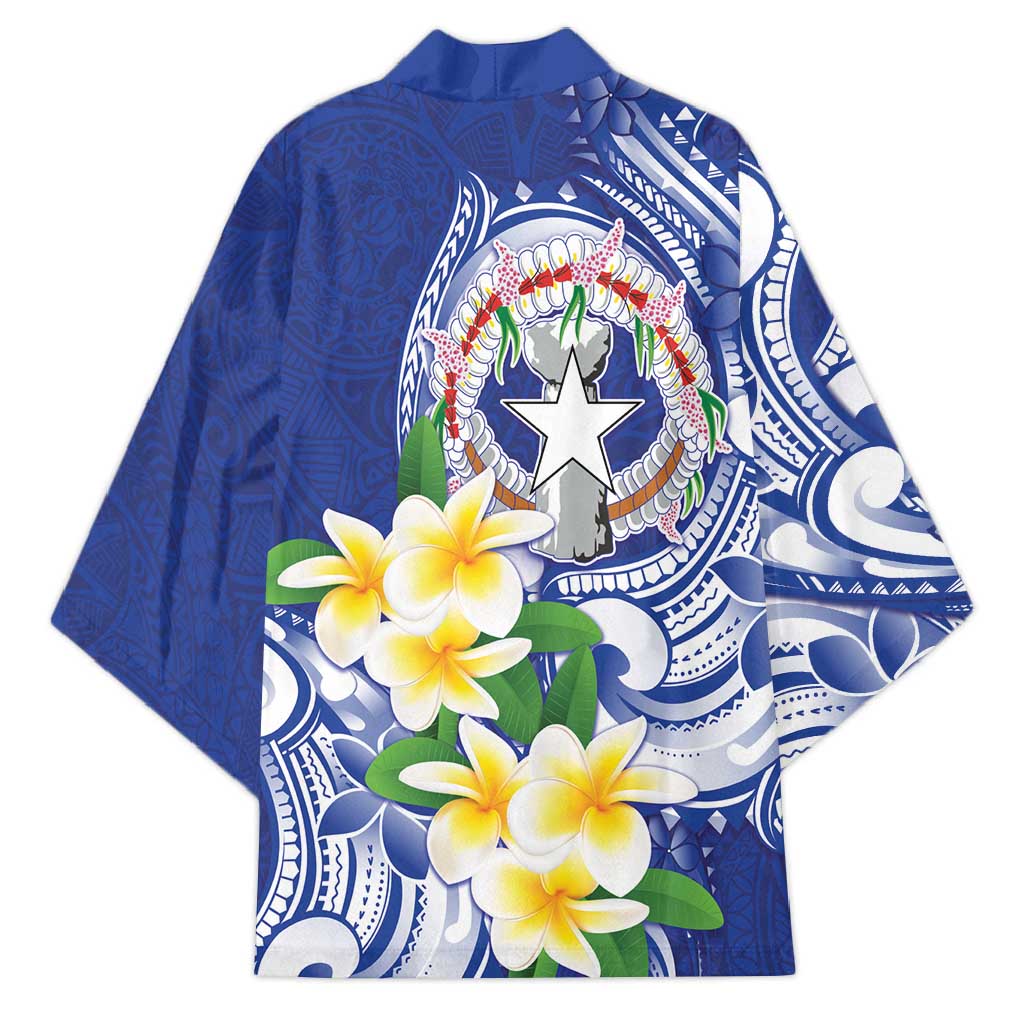 Northern Mariana Islands Kimono Polynesian Pattern With Frangipani