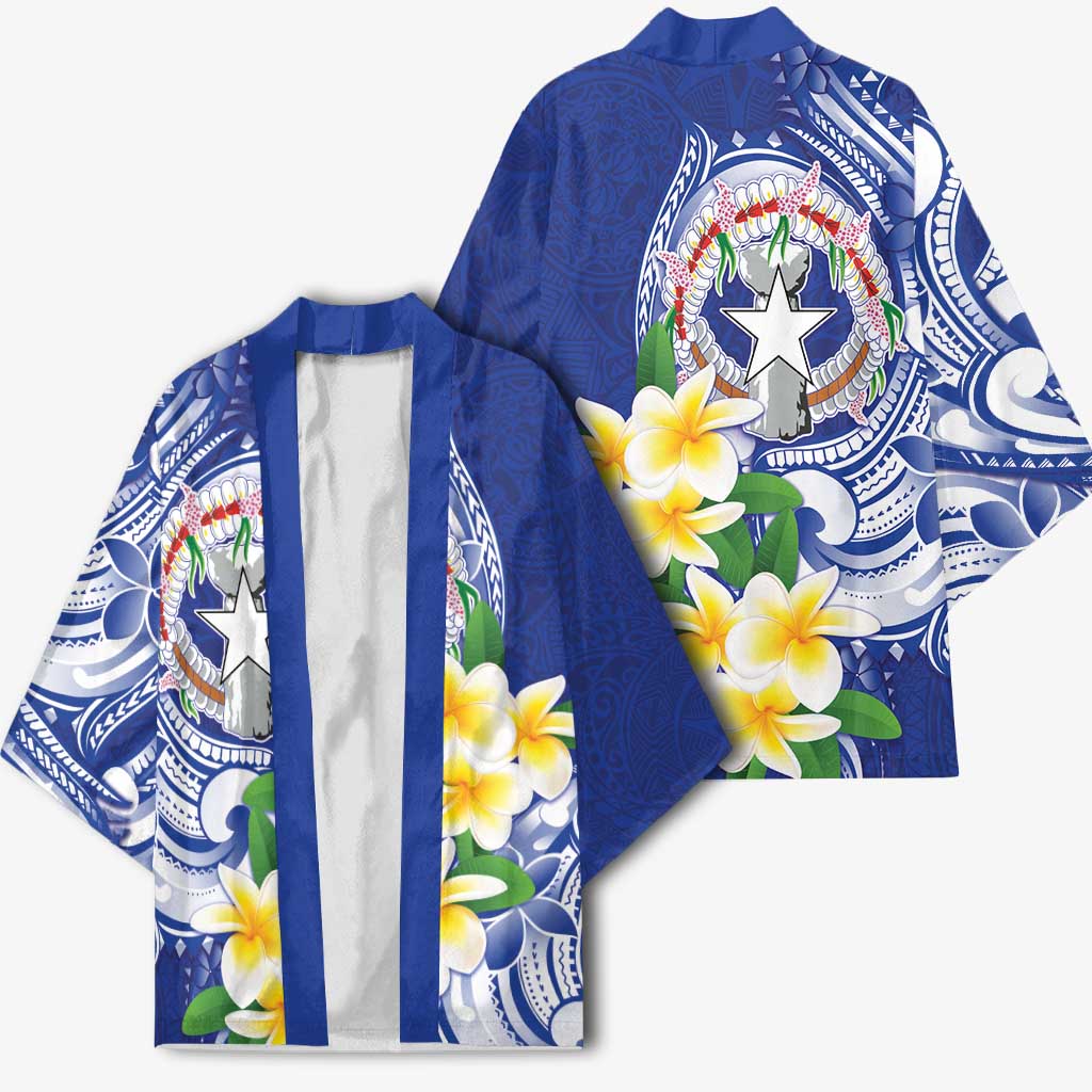 Northern Mariana Islands Kimono Polynesian Pattern With Frangipani