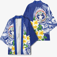 Northern Mariana Islands Kimono Polynesian Pattern With Frangipani