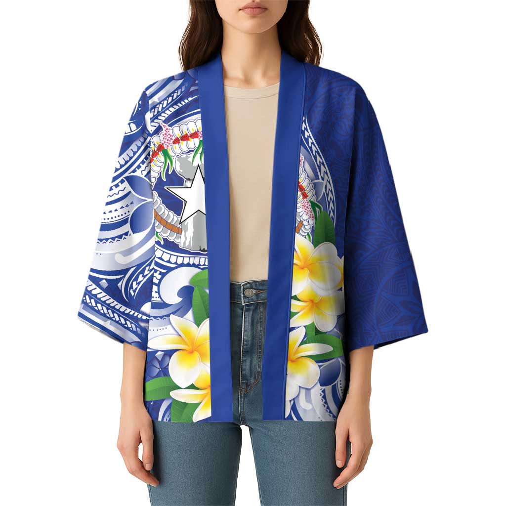 Northern Mariana Islands Kimono Polynesian Pattern With Frangipani
